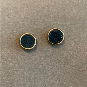 Francesca’s Raw Gem Earrings Blue
